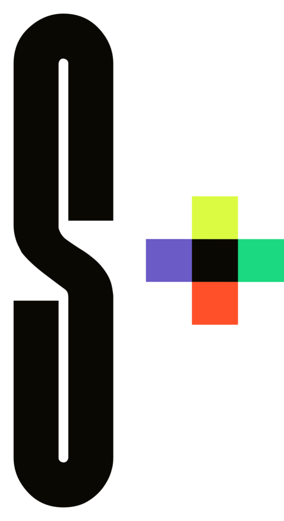 Monogramme officiel de Sortir Plus, stylisé avec les initiales S+.