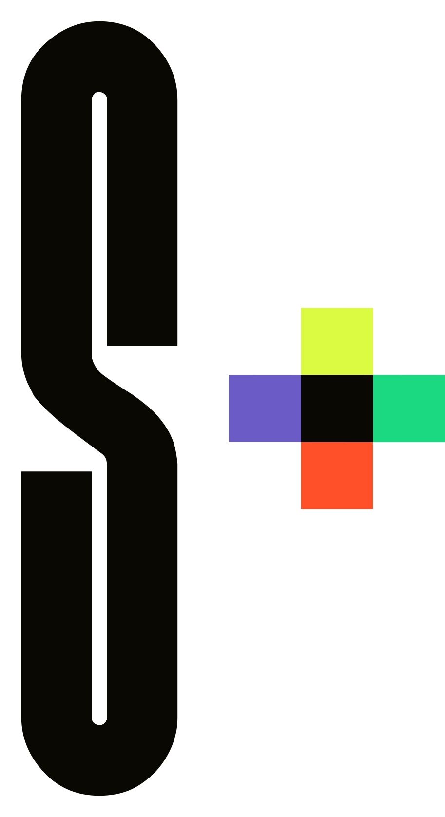 Monogramme officiel de Sortir Plus, stylisé avec les initiales S+.